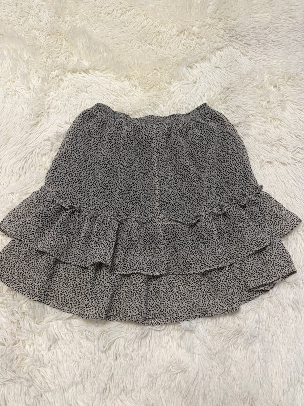 Sienna Sky Black and White Mini Ruffle Skirt - Picture 2 of 4